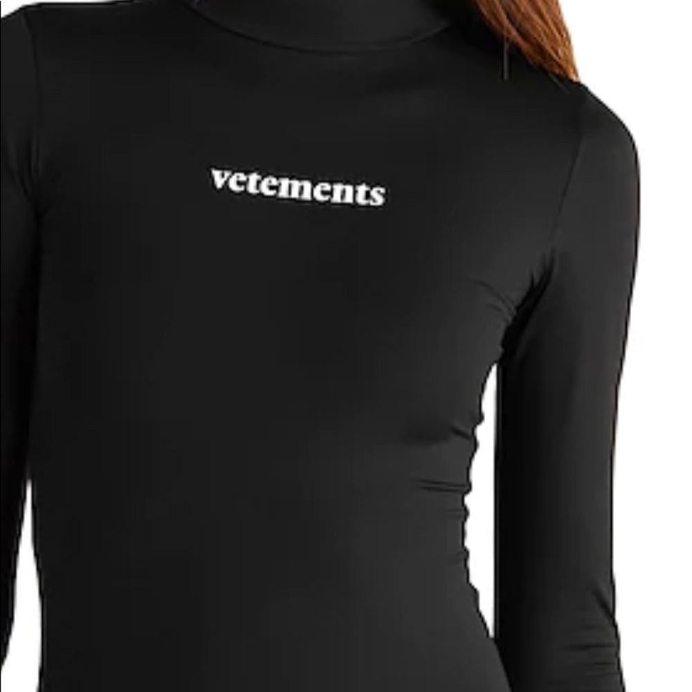 Vetements synthetic jersey dress long sleeves